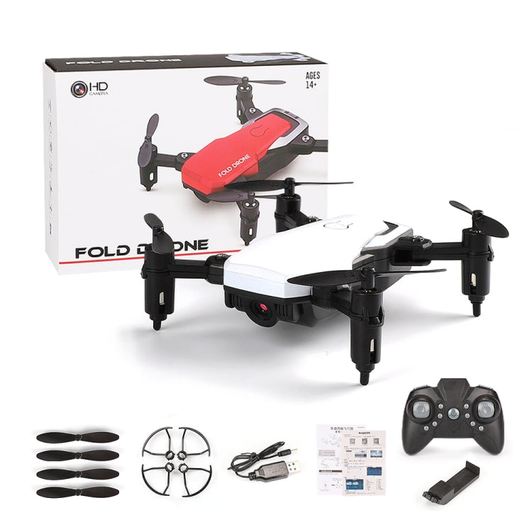 LF606 Wifi FPV Mini Quadcopter Foldable RC Drone with 0.3MP Camera & Remote Control, Support One Key Take-off / Landing, One Key Return, Headless Mode, Altitude Hold Mode(White)
