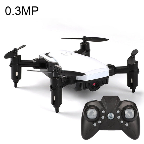 LF606 Wifi FPV Mini Quadcopter Foldable RC Drone with 0.3MP Camera & Remote Control, Support One Key Take-off / Landing, One Key Return, Headless Mode, Altitude Hold Mode(White)