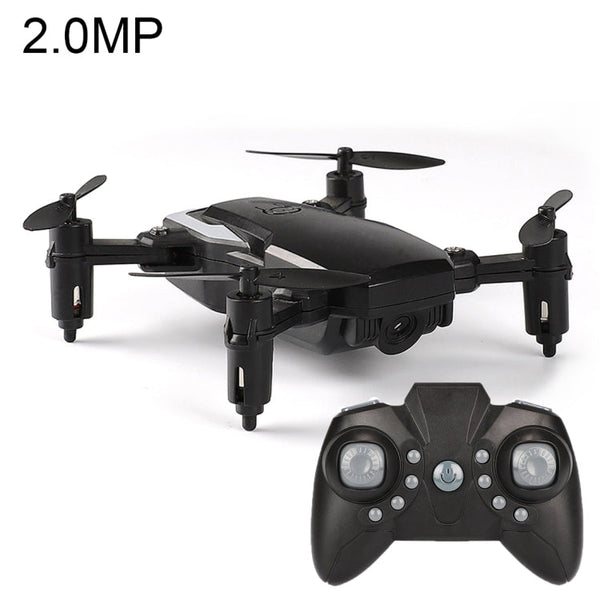 LF606 Wifi FPV Mini Quadcopter Foldable RC Drone with 2.0MP Camera & Remote Control, Support One Key Take-off / Landing, One Key Return, Headless Mode, Altitude Hold Mode(Black)
