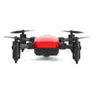 LF606 Wifi FPV Mini Quadcopter Foldable RC Drone with 2.0MP Camera & Remote Control, Support One Key Take-off / Landing, One Key Return, Headless Mode, Altitude Hold Mode(Red)