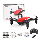 LF606 Wifi FPV Mini Quadcopter Foldable RC Drone with 2.0MP Camera & Remote Control, Support One Key Take-off / Landing, One Key Return, Headless Mode, Altitude Hold Mode(Red)