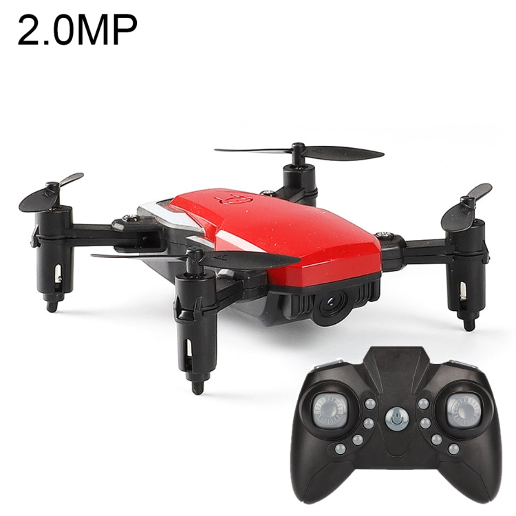 LF606 Wifi FPV Mini Quadcopter Foldable RC Drone with 2.0MP Camera & Remote Control, Support One Key Take-off / Landing, One Key Return, Headless Mode, Altitude Hold Mode(Red)