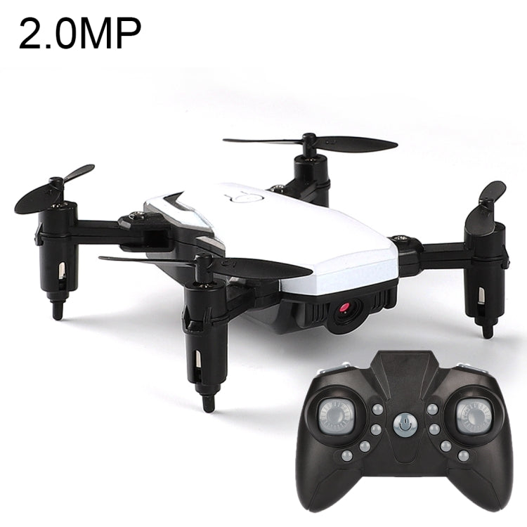 LF606 Wifi FPV Mini Quadcopter Foldable RC Drone with 2.0MP Camera & Remote Control, Support One Key Take-off / Landing, One Key Return, Headless Mode, Altitude Hold Mode(White)