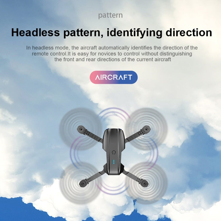 E99 Max 2.4G WiFi Foldable 4K HD Camera RC Drone Quadcopter Toy, Dual Camera (Black)