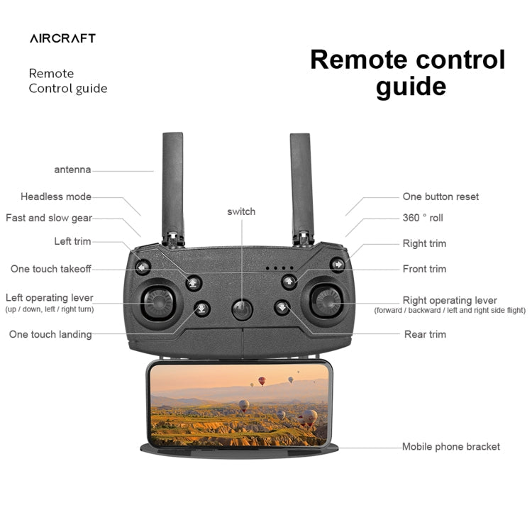E99 Max 2.4G WiFi Foldable 4K HD Camera RC Drone Quadcopter Toy, Dual Camera (Black)
