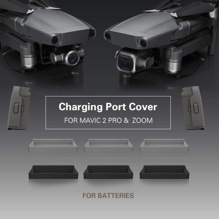 Sunnylife M2-DC274 Battery Charging Port Silicone Cover for DJI Mavic 2 Pro / Zoom(Black)