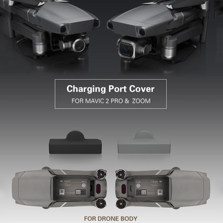 Sunnylife M2-DC275 Drone Body Charging Port Silicone Cover for DJI Mavic 2 Pro / Zoom(Grey)