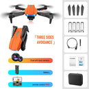 K3 E99 Pro 4K Mini Drone Helicopter Three-sided Obstacle Avoidance Foldable Quadcopter Toy, Dual Cameras(Orange)