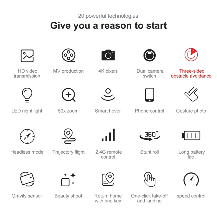 K3 E99 Pro 4K Mini Drone Helicopter Three-sided Obstacle Avoidance Foldable Quadcopter Toy, Dual Cameras(Orange)