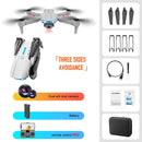 K3 E99 Pro 4K Mini Drone Helicopter Three-sided Obstacle Avoidance Foldable Quadcopter Toy, Dual Cameras(Grey)