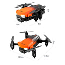 KK9 2.4G 4K Wifi FPV Foldable RC Optical Flow Obstacle Avoidance Quadcopter Toy, Dual Camera (Orange)