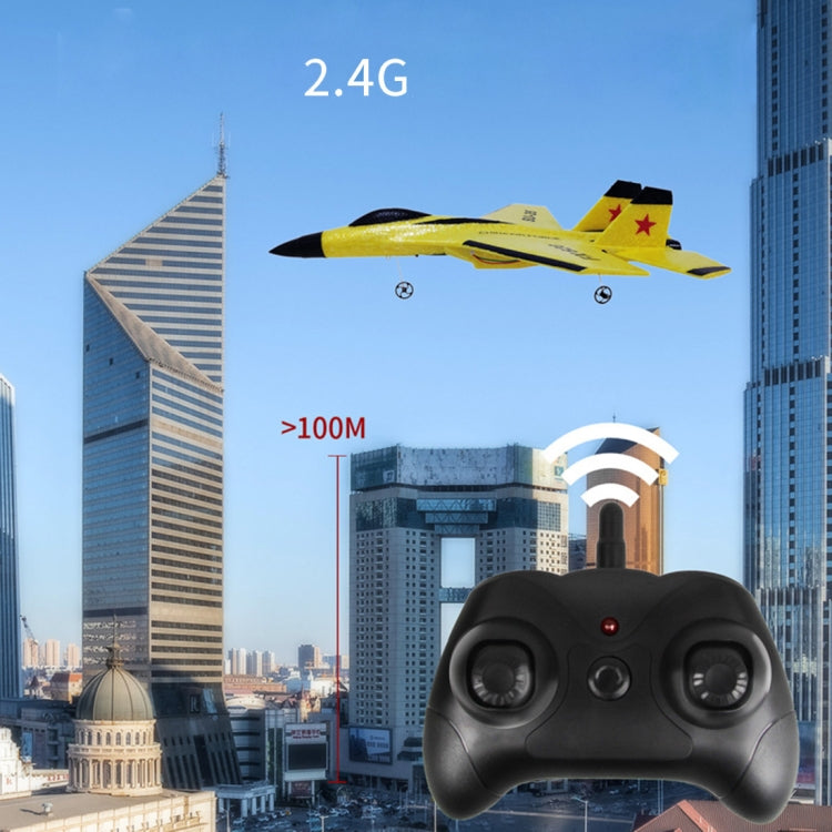 JJR/C FX620 SU35 RC Remote Control Airplane 2.4G RC Plane Glider Airplane EPP Foam Toys, with Lights(Red)