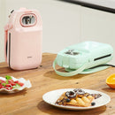 Multifunctional Waffle Maker Toaster Home Breakfast Machine Toast Pressure Roast(Green)