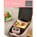 Multifunctional Waffle Maker Toaster Home Breakfast Machine Toast Pressure Roast(Green)
