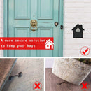 Hut Shape Password Lock Storage Box Security Box Wall Cabinet Safety Box, with 1 Key(Black)