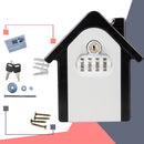 Hut Shape Password Lock Storage Box Security Box Wall Cabinet Safety Box, with 1 Key(Grey)