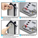 Hut Shape Password Lock Storage Box Security Box Wall Cabinet Safety Box, with 1 Key(Purple)