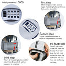 Car Password Lock Storage Box Security Box Hook Installation-free Safety Box(Grey)