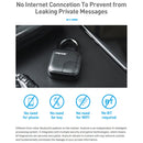 Anytek L3 Intelligent Hidden Fingerprint Padlock Electronic Lock, 10 Fingerprint Edition