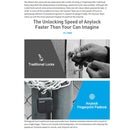 Anytek L3 Intelligent Hidden Fingerprint Padlock Electronic Lock, 10 Fingerprint Edition