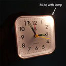 Square Mute Alarm Clock Mini Bedside Office Electronic Clock(Blue)