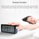 Automatic Night Light Electronic Clock Large Screen Adjustable Backlight Alarm Clock (Black)