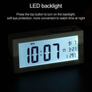 Automatic Night Light Electronic Clock Large Screen Adjustable Backlight Alarm Clock (Black)