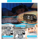 TS-9210 Digital Mirror Projection Alarm Clock With FM Radio & Temperature Humidity