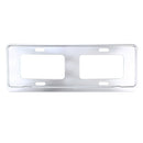 2 PCS Car License Plate Frames Stainless Steel License Plate Frame(White)