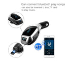 X5 Car Bluetooth FM Transmitter for iPhone, Samsung, Sony, MP3, Support TF Card Music Play / Hands-free Answer Phone / Smart Phones Charging, Random Color Delivery