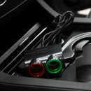 Olesson Streamlined Design 1.2A USB Car Cigarette Lighter Socket Car Charger with Color LED Light
