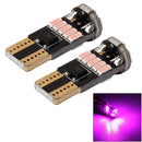 2 PCS DC 12V 2W 240LM 5500K T10-4014-15SMD Car Width Lamp Clearance Light Parking Lightsï¼ˆPink Lightï¼‰