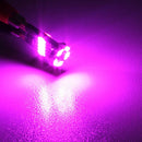 2 PCS DC 12V 2W 240LM 5500K T10-4014-15SMD Car Width Lamp Clearance Light Parking Lightsï¼ˆPink Lightï¼‰