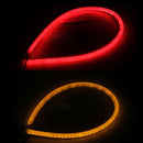 2 PCS 12V 30cm Car Daytime Running Lights Soft Article Lamp(Yellow Light + Red Light)