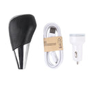 Colorful Car Breathing Racing Dash LED Magic Lamp Black Leather Gear Head Shift Knob, Size: 11.5 * 4.1 * 1.4 cm
