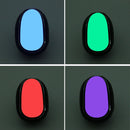 Colorful Car Breathing Racing Dash LED Magic Lamp Black Leather Gear Head Shift Knob, Size: 11.5 * 4.1 * 1.4 cm