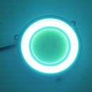2 PCS DC 12V 10W 6000K Circular Car DRL Daytime Running Lights Lamp(White Light + Ice Blue Light)