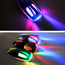 Solar Colorful Light Anti Collision Shark Fin Car Taillight LED Flash Warning Light Caution Light(Dark Blue)