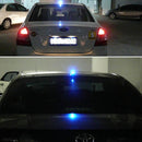 Solar Colorful Light Anti Collision Shark Fin Car Taillight LED Flash Warning Light Caution Light(Grey)