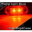10 PCS 10-30V Car Truck Trailer Piranha LED Side Marker Blinker Lights Bulb, Red Light