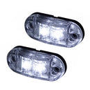 10 PCS Car Truck Trailer Piranha LED Side Marker Indicator Lights Bulb Lamp(White Light)