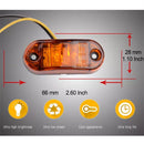 10 PCS Car Truck Trailer Piranha LED Side Marker Indicator Lights Bulb Lamp, Light Color: Yellow