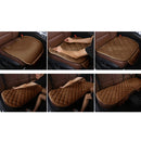 3 PCS / Set Luxurious Warm Car Seat Cover Cushion Universal Front Back Seat Covers Car Non-slip Chair Pad Warm Car Mats No Back Plush Cushion(Coffee)