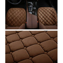 3 PCS / Set Luxurious Warm Car Seat Cover Cushion Universal Front Back Seat Covers Car Non-slip Chair Pad Warm Car Mats No Back Plush Cushion(Coffee)