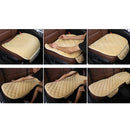 3 PCS / Set Luxurious Warm Car Seat Cover Cushion Universal Front Back Seat Covers Car Non-slip Chair Pad Warm Car Mats No Back Plush Cushion(Khaki)