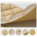 3 PCS / Set Luxurious Warm Car Seat Cover Cushion Universal Front Back Seat Covers Car Non-slip Chair Pad Warm Car Mats No Back Plush Cushion(Khaki)