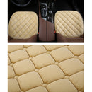 3 PCS / Set Luxurious Warm Car Seat Cover Cushion Universal Front Back Seat Covers Car Non-slip Chair Pad Warm Car Mats No Back Plush Cushion(Khaki)