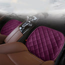3 PCS / Set Luxurious Warm Car Seat Cover Cushion Universal Front Back Seat Covers Car Non-slip Chair Pad Warm Car Mats No Back Plush Cushion(Purple)