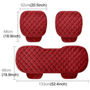 3 PCS / Set Luxurious Warm Car Seat Cover Cushion Universal Front Back Seat Covers Car Non-slip Chair Pad Warm Car Mats No Back Plush Cushion(Red)