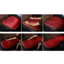 3 PCS / Set Luxurious Warm Car Seat Cover Cushion Universal Front Back Seat Covers Car Non-slip Chair Pad Warm Car Mats No Back Plush Cushion(Red)